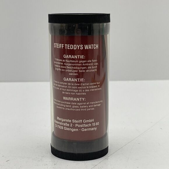 Steiff Teddy Head 1991 Analog Wrist Watch Brown Faux Leather Strap Vintage - Picture 3 of 8